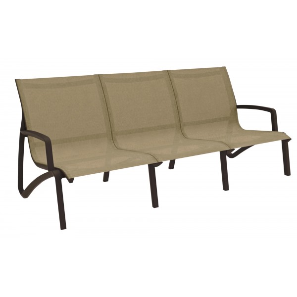 Grosfillex Sunset Collection Sofa with Arms